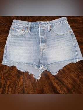 Levi's Light Blue Denim Cutoff Jean Shorts